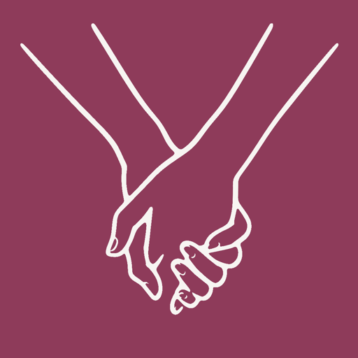 Between Us app icon: two hands holding